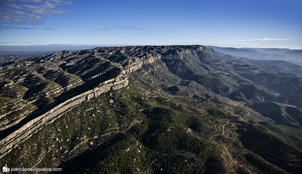 Serra del Montsant, imatge aèria.