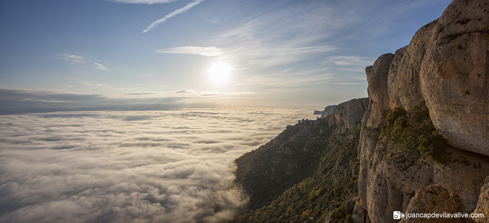 Serra del Montsant, Mar de núvols.